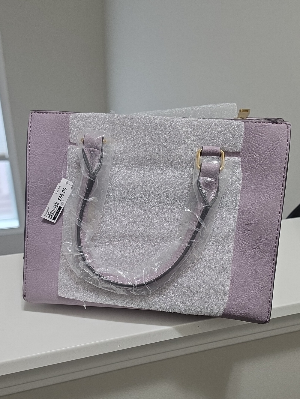Aldo Lilac Structured Top-Handle Satchel